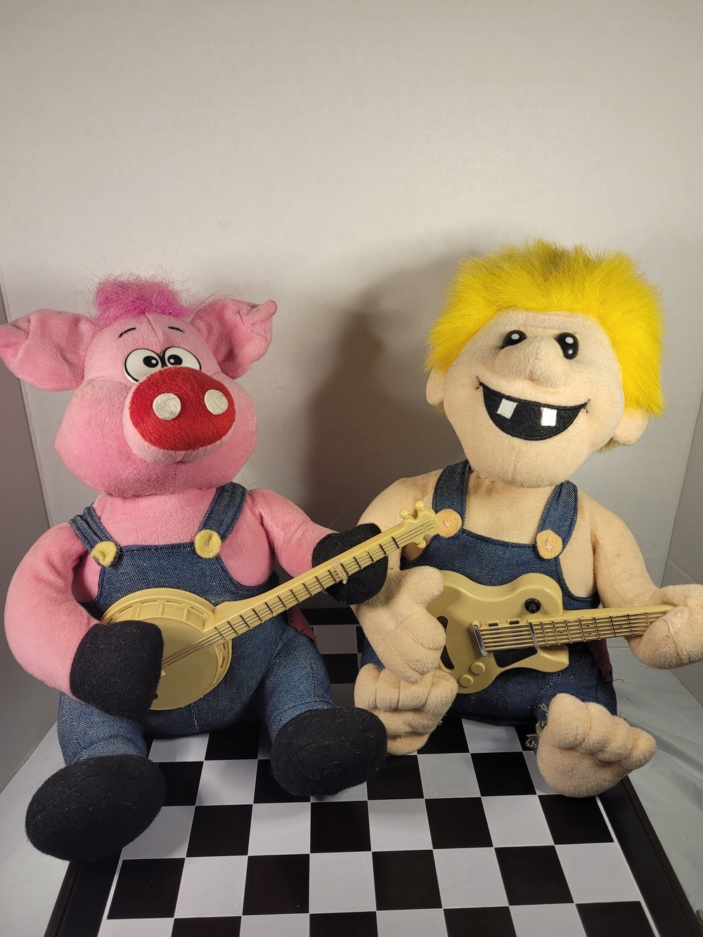 Rare Dueling Banjo Buddies Musical Plush Floyd & Pork Chop Works No Batt. Covers